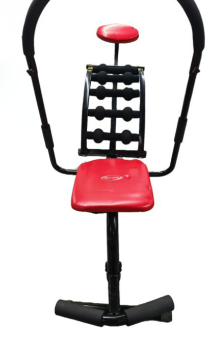 جهاز تمارين البطن الكامل للجسم أحمر وأسود