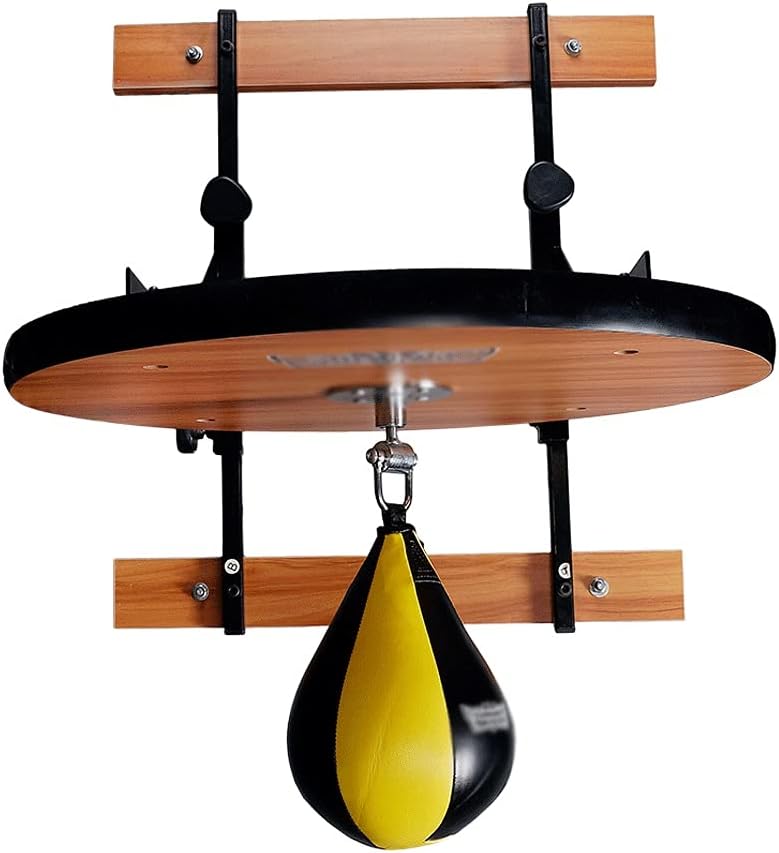 Boxing Speed Bag, Boxing Speed Ball, Hanging Boxing Ball, Speedball Platform, Wall-Mounted Professional Reflex Ball With Stand, Pear Ball Set For Child-Adult Boxing Training (Color: Black-Yellow)