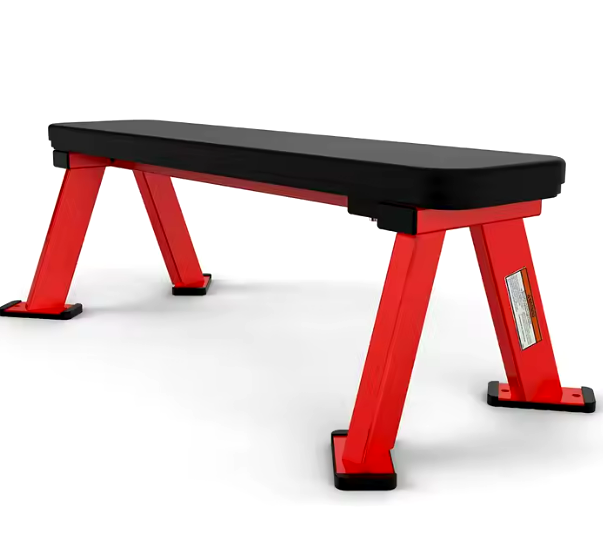 PowerFit Red Pro Grade Flat Workout Bench