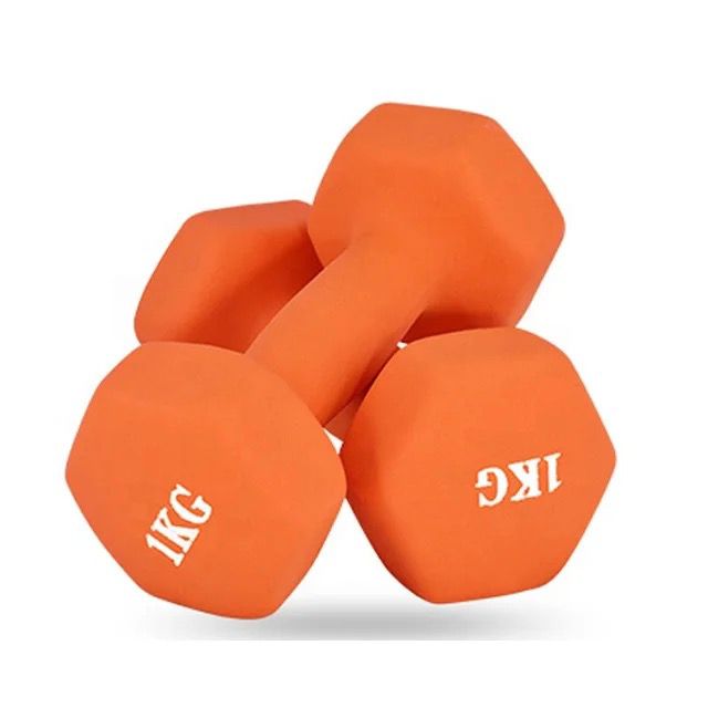 Custom Hex Dumbbells, Colorful Neoprene Vinyl Dumbbell Sets