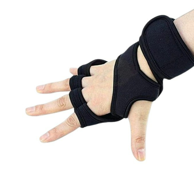 Open Grip Iron Gloves with Wrist Wrap - Pair